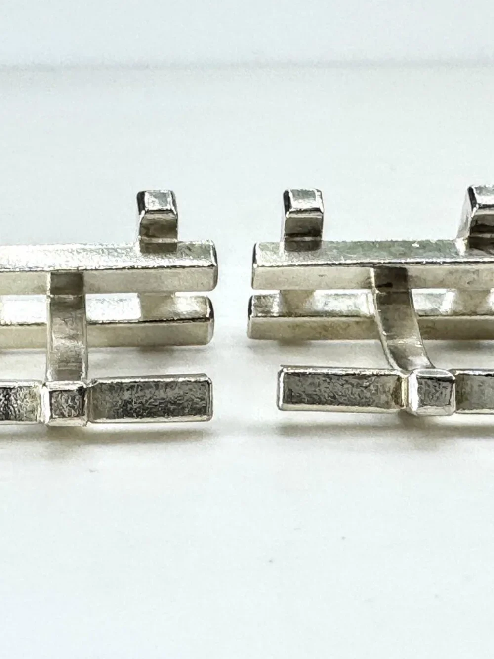 Vintage Tiffany & Co. Frank Gehry axis sterling silver designer cufflinks SS464